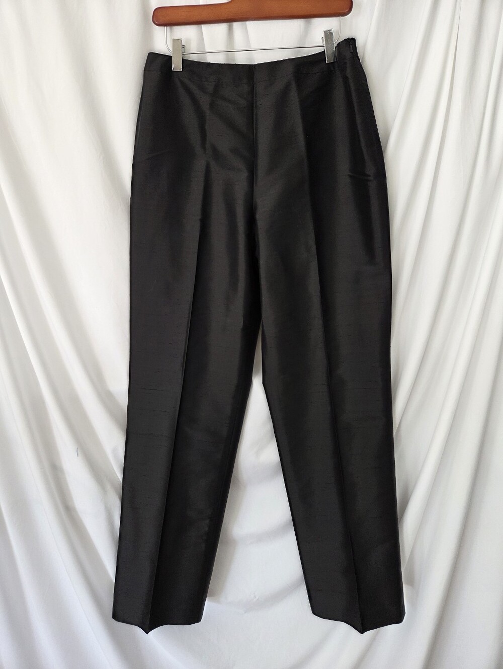 Talbots 100% Silk Lined Black Straight Leg Dress Pants Size 10